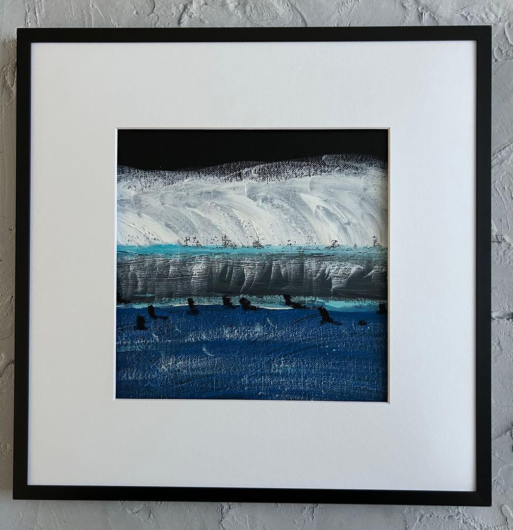 原画/抽象画/モダンアート/現代アート/アクリル画 NIGHT BREAK 海