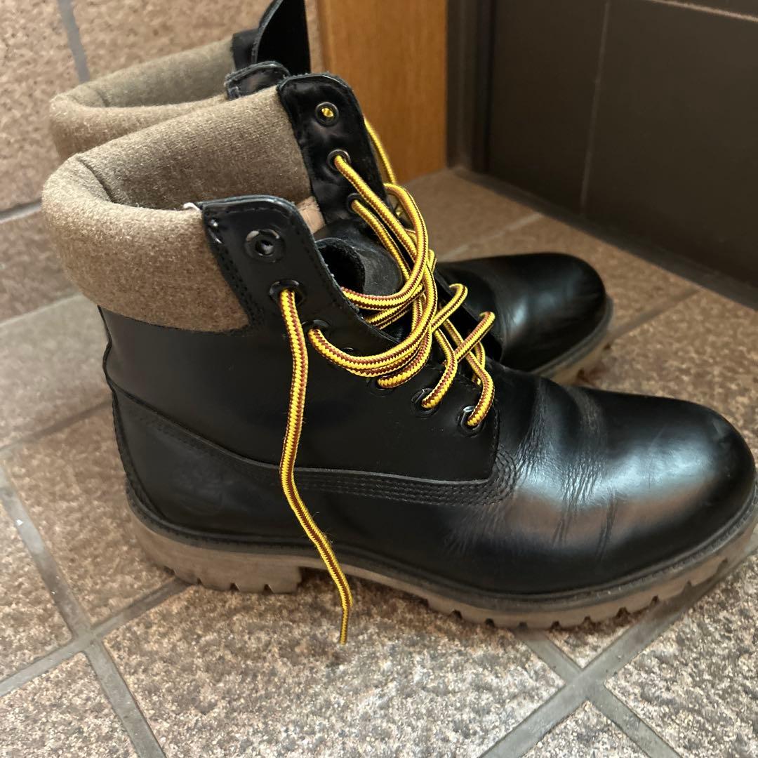 ティンバーランド　レザーブーツ ブラック Timberland ティンバーランド メンズ ブーツ 幅広 ワイド 本革 防水