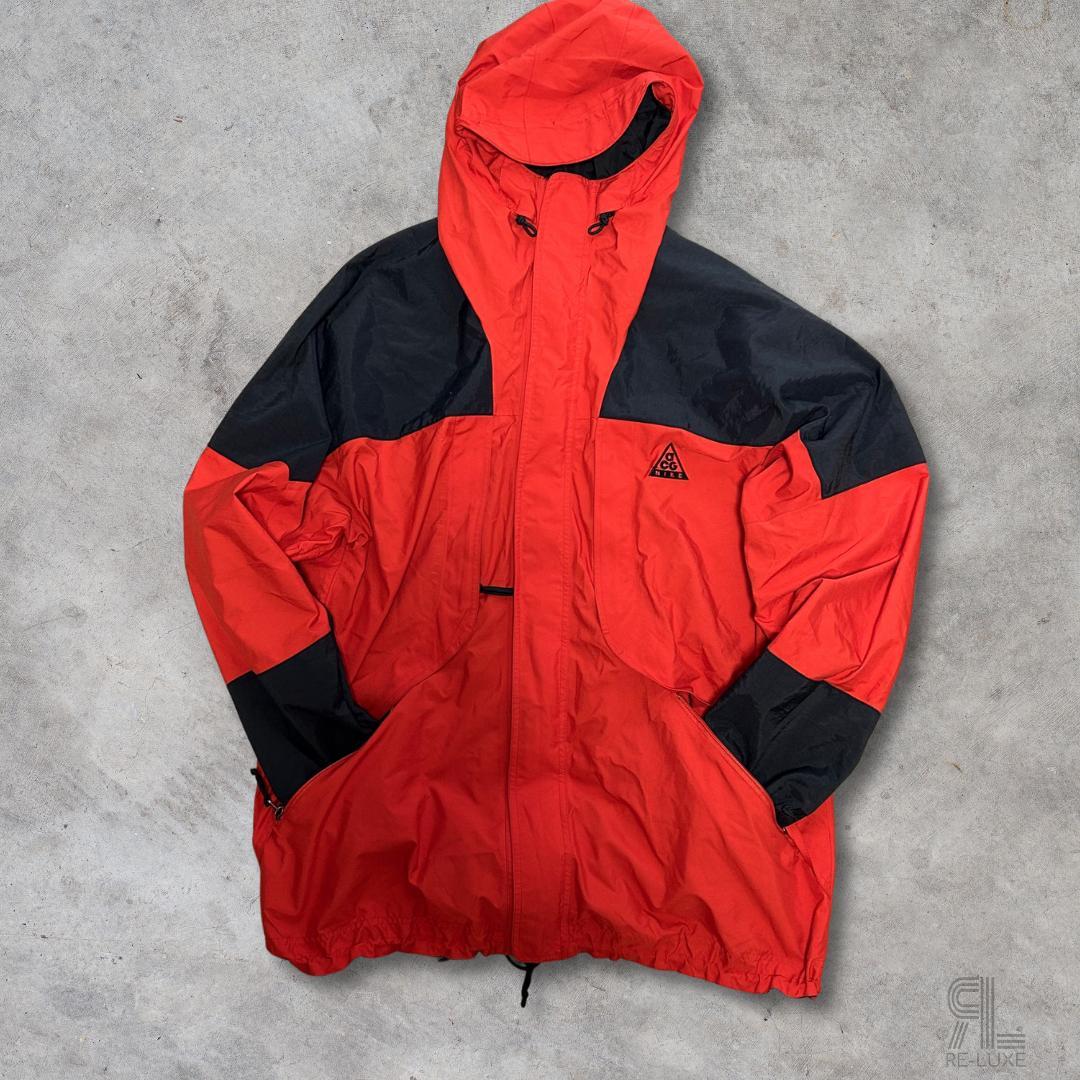 90s ヴィンテージ NIKE ACG ナイロンジャケット 赤/黒 - メルカリ