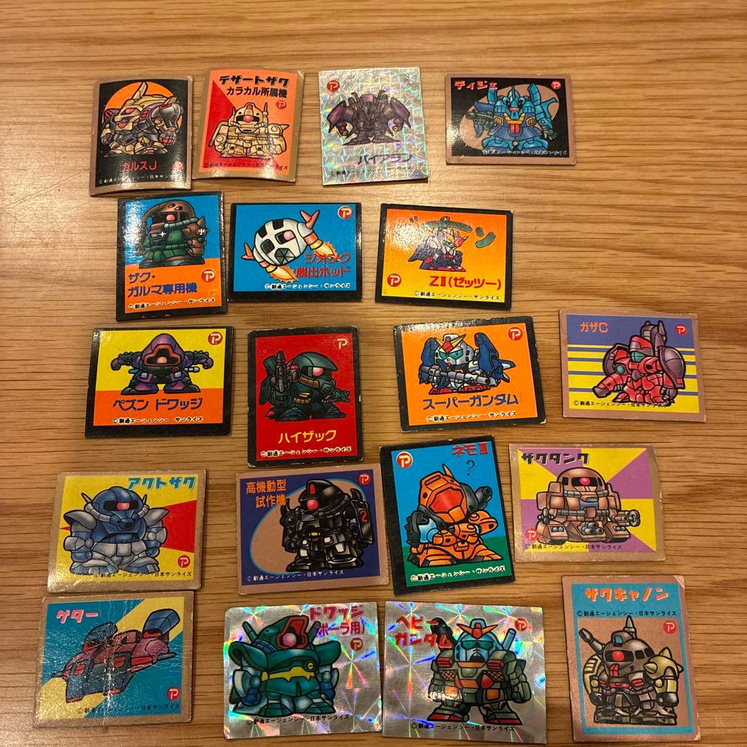 昔のガンダム　マグネット19枚セット バンダイ 商品・サービスサイト | びっくらたまご 機動戦士ガンダム