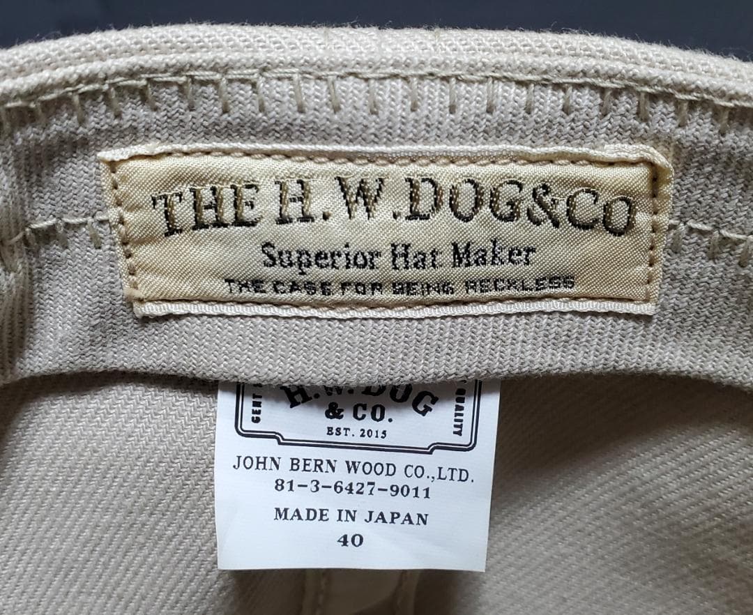 THE H.W.DOG&CO. 美品 トラッカーキャップ size40