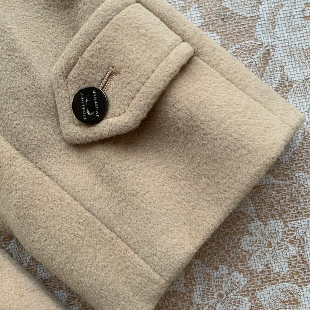 美品 バーバリーロンドン トレンチ型 アンゴラウールセミロングコート