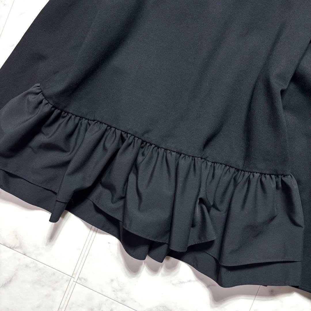 美品✨ yori ヨリ ぬくぬくヘムダブルフレアブラウス ブラック 38