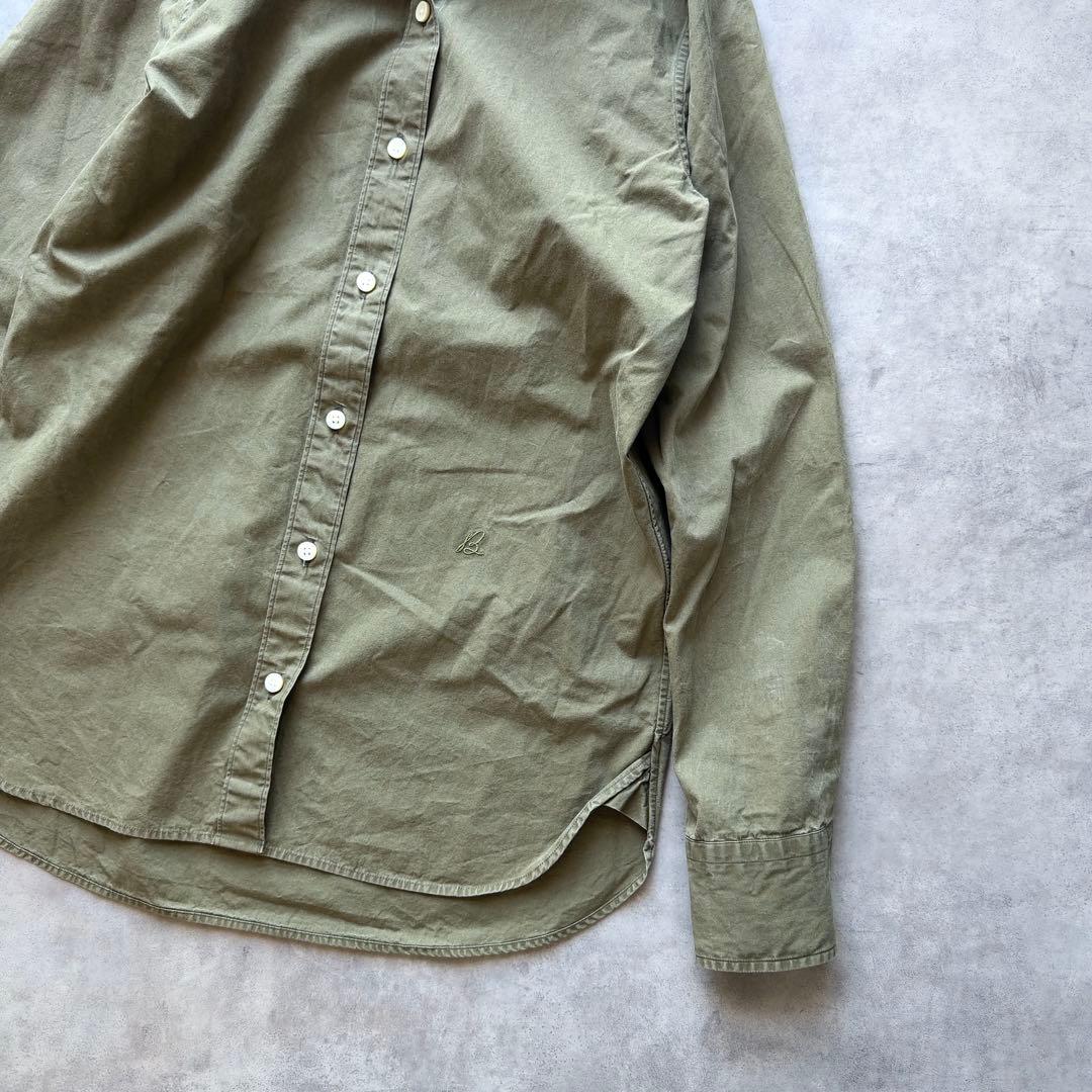 MADISONBLUE】マダムシャツ ウォッシュドアウト カーキ コットン02