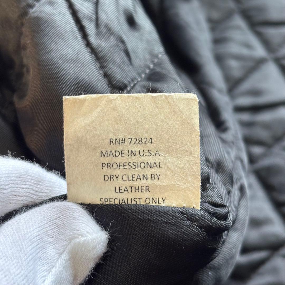 入手困難】ゴールデンベア オールブラック レザースタジャン USA製 短