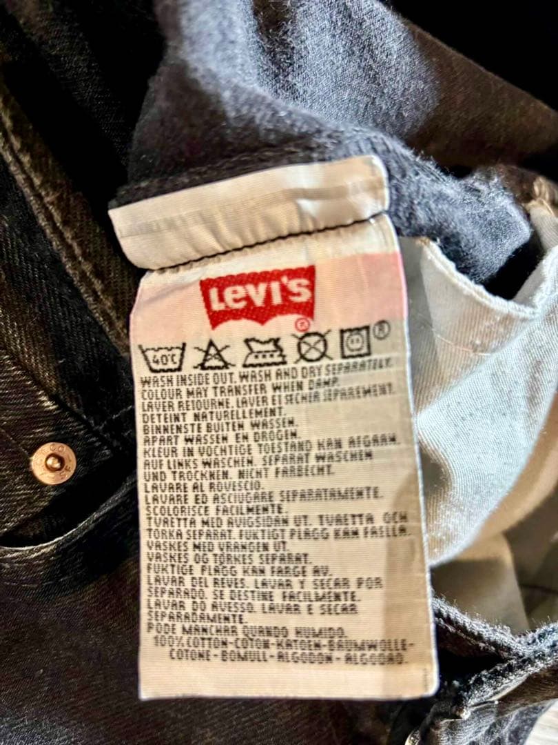 希少】イギリス製 ユーロリーバイス 501ブラック 刻印311 W34 #19