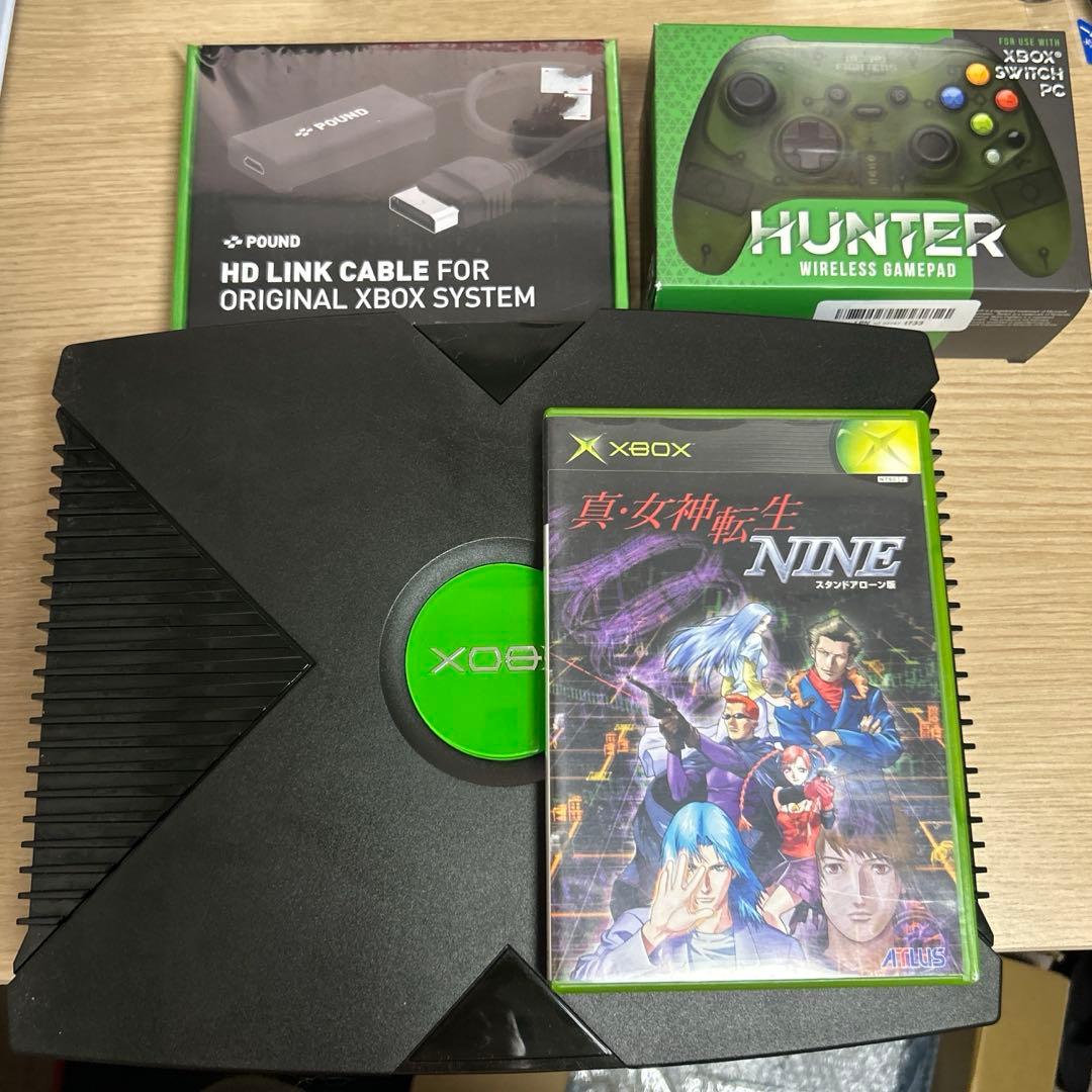 初代XBOX本体 evox導入済み、HDMIコンバータ、ワイヤレス