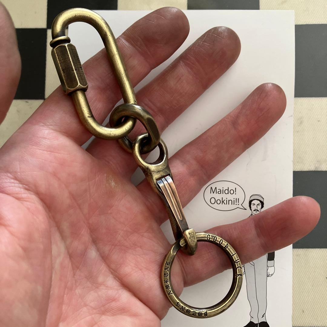 ブラス製カラビナ north＆juddナスカン使用 キーチェーン！新品未使用