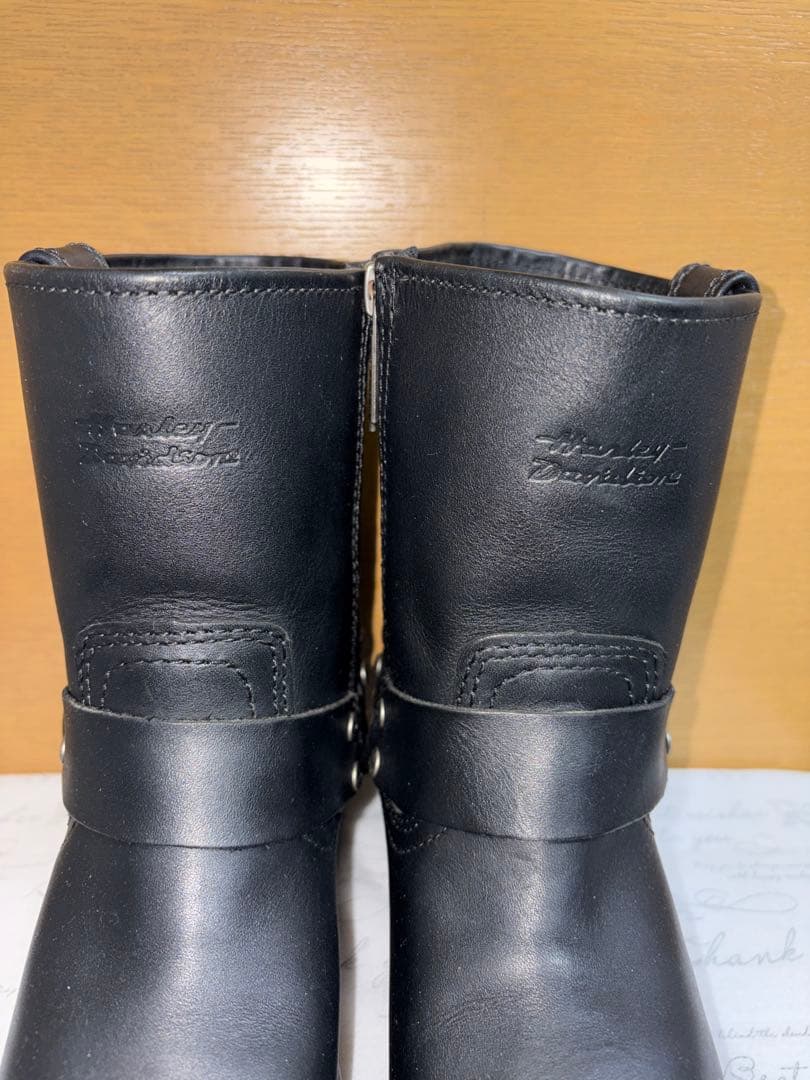 美品 ハーレーダビッドソン リングブーツ サイドジップブーツ ブラック