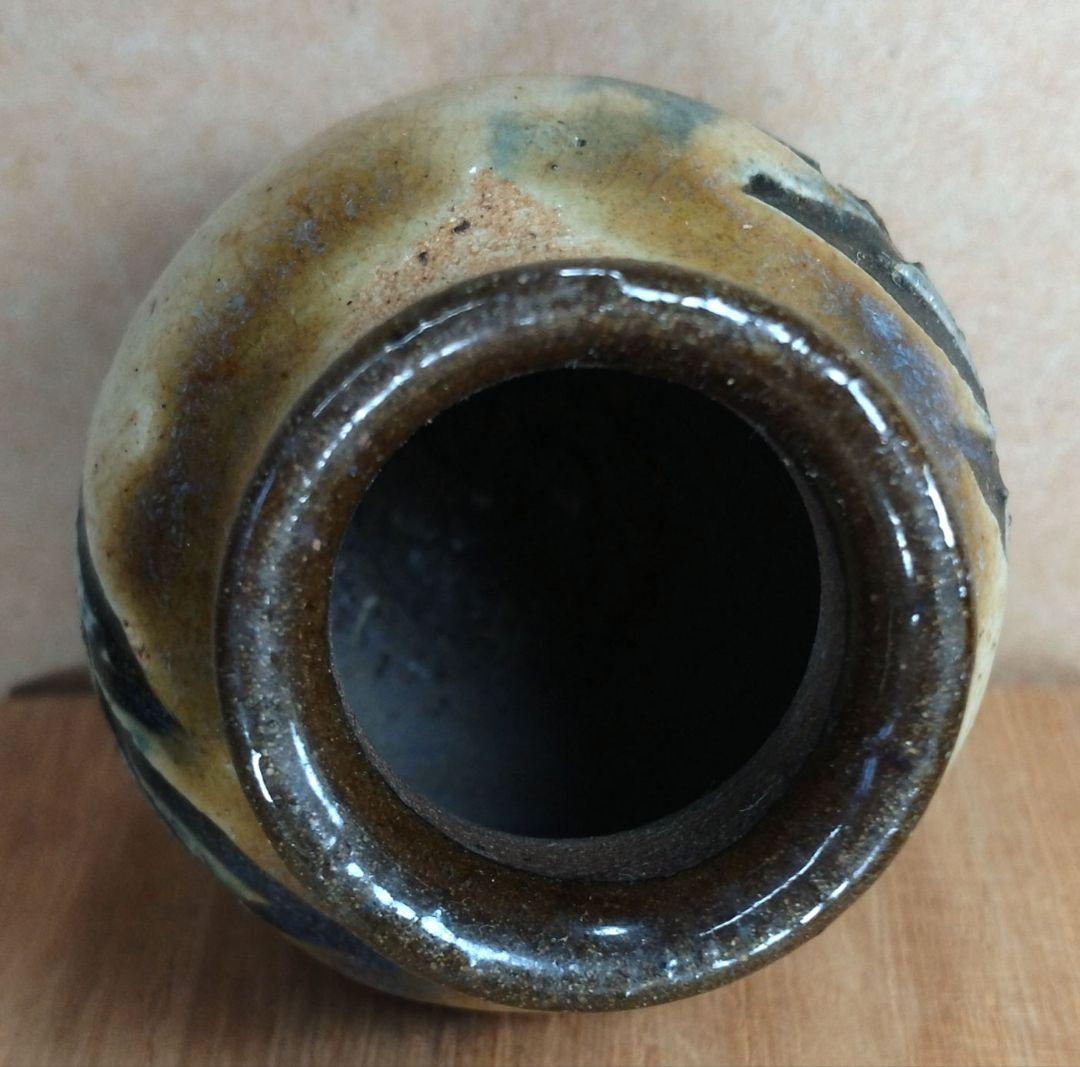 本物保証】金城次郎 壷屋焼小壷 共箱 壺屋焼 琉球陶器人間国宝 笑魚