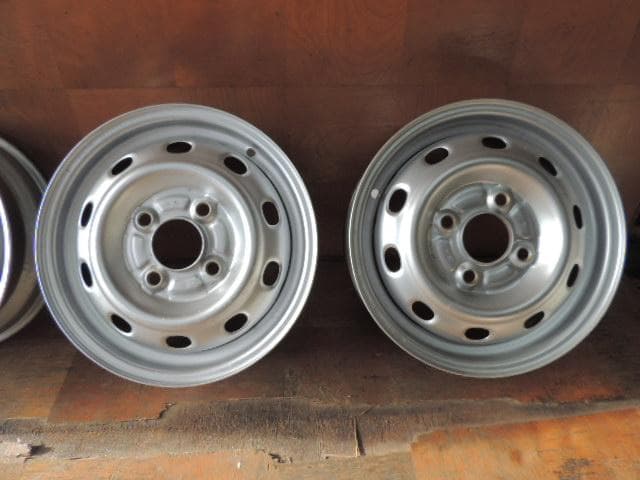 T407　12×4.00B　スチールホイール　4枚　PCD100　4穴　自家塗装