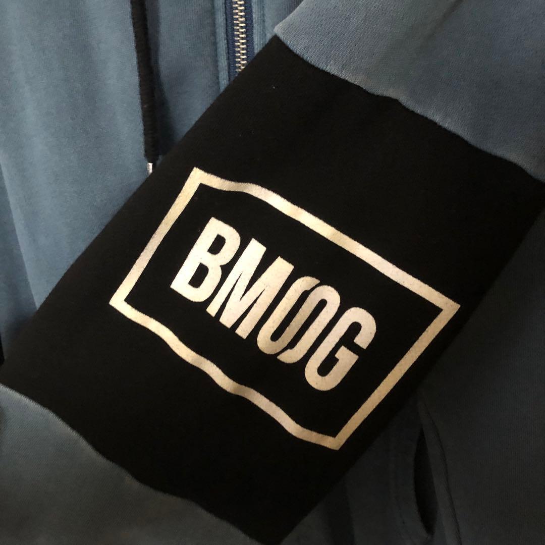BMSGツートンジップパーカー BLUE OVERサイズ - メルカリ