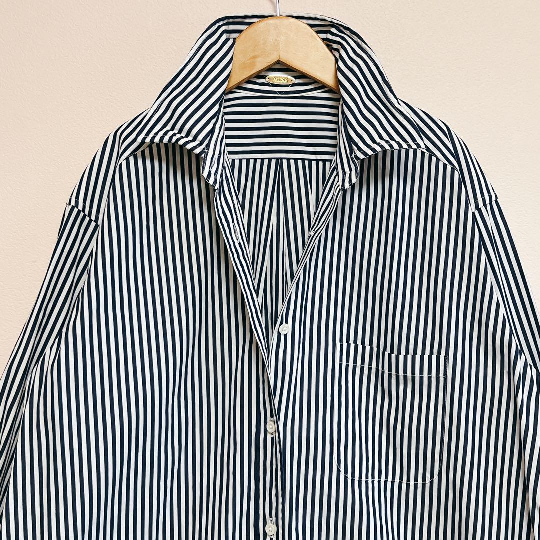 ✨美品✨ミューズ ドゥーズィエムクラス 襟ワイヤー ストライプ ロング