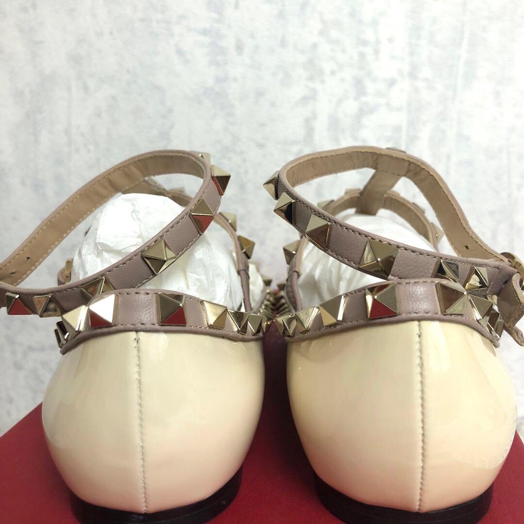 最終値下！VALENTINO ロックスタッズバレリーナ フラットジューズ