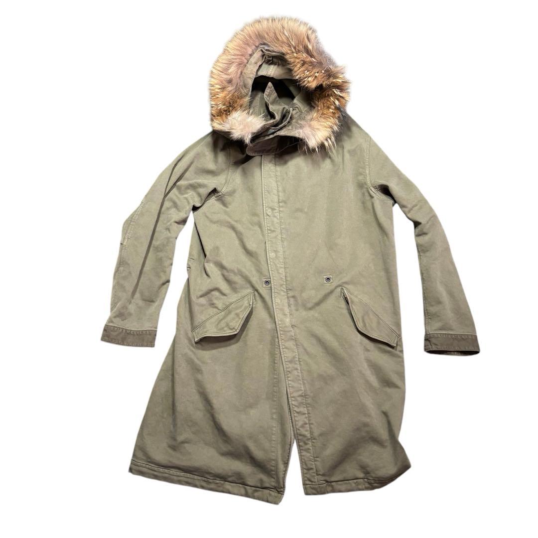 JUN HASHIMOTO ジュンハシモト モッズコート 斜めジップ サイズ5