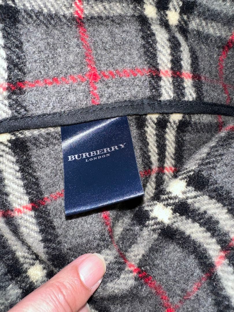 BURBERRY LONDON メンズ ノバチェック ダッフルコート グレー - メルカリ