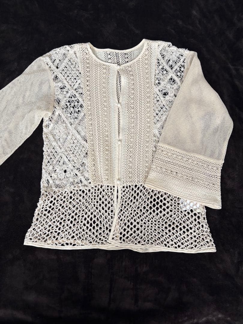 美品】Eaphi cotton lace patchwork blouse - メルカリ