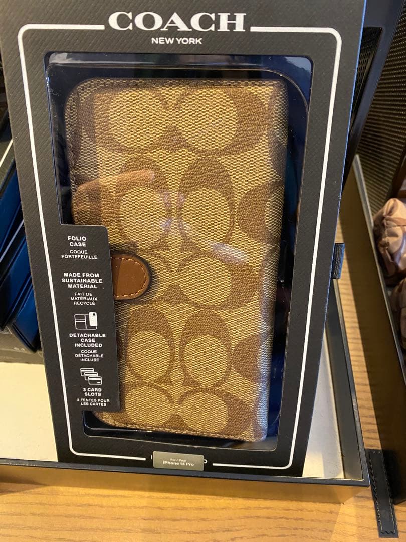 【Coach】　iPhone 14 pro 専用ケース① COACH NEW YORK BROWN iPhone 14 Pro Max Case