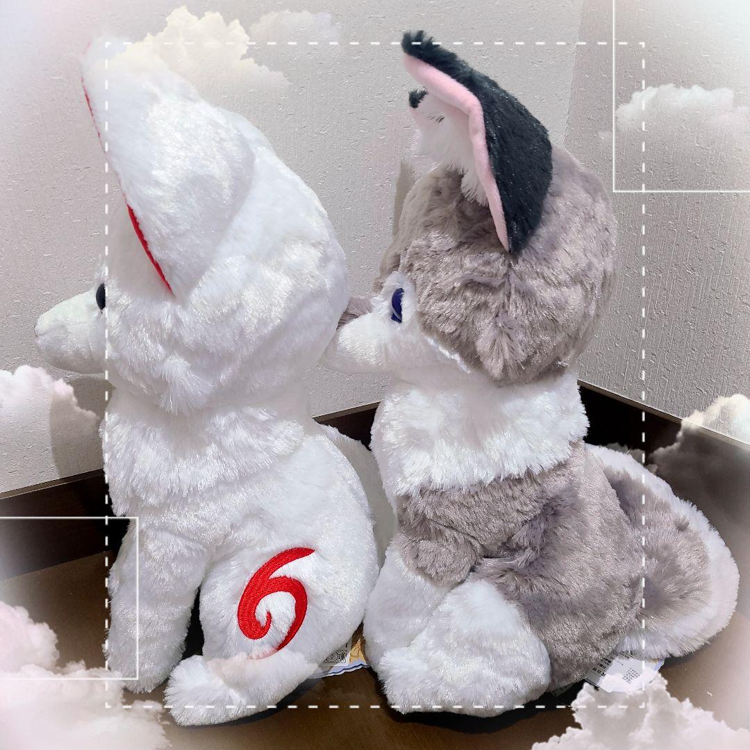 新品 アマテラスのオオカミ ぬいぐるみ ウルトラBIG 2匹 動物