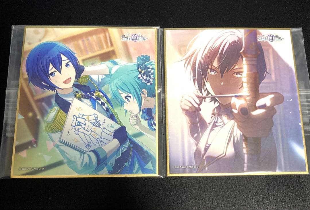 プロセカ KAITO ミニ色紙 2点セット 弓引け白の世界で - メルカリ