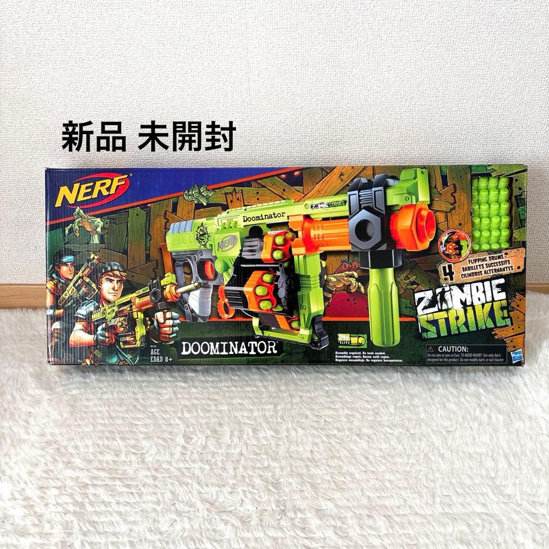 新品 未開封 ナーフ ゾンビストライクブラスター DOOMINATOR NERF Zombie Strike DOOMINATOR Blaster with 4 Rotating Drums and 24