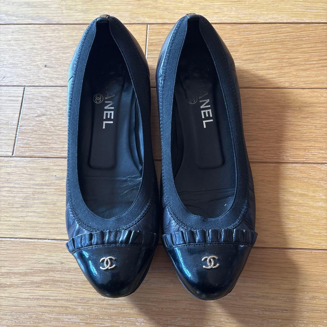 CHANEL 正規品 バレエシューズ フラットシューズ ココマーク23cm CHANEL（シャネル） バレリーナ バレエシューズ フラットシューズ