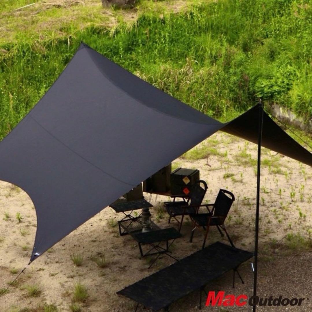 黒L新品 Mac Outdoor Mac One ヘキサ タープ ブラック - メルカリ