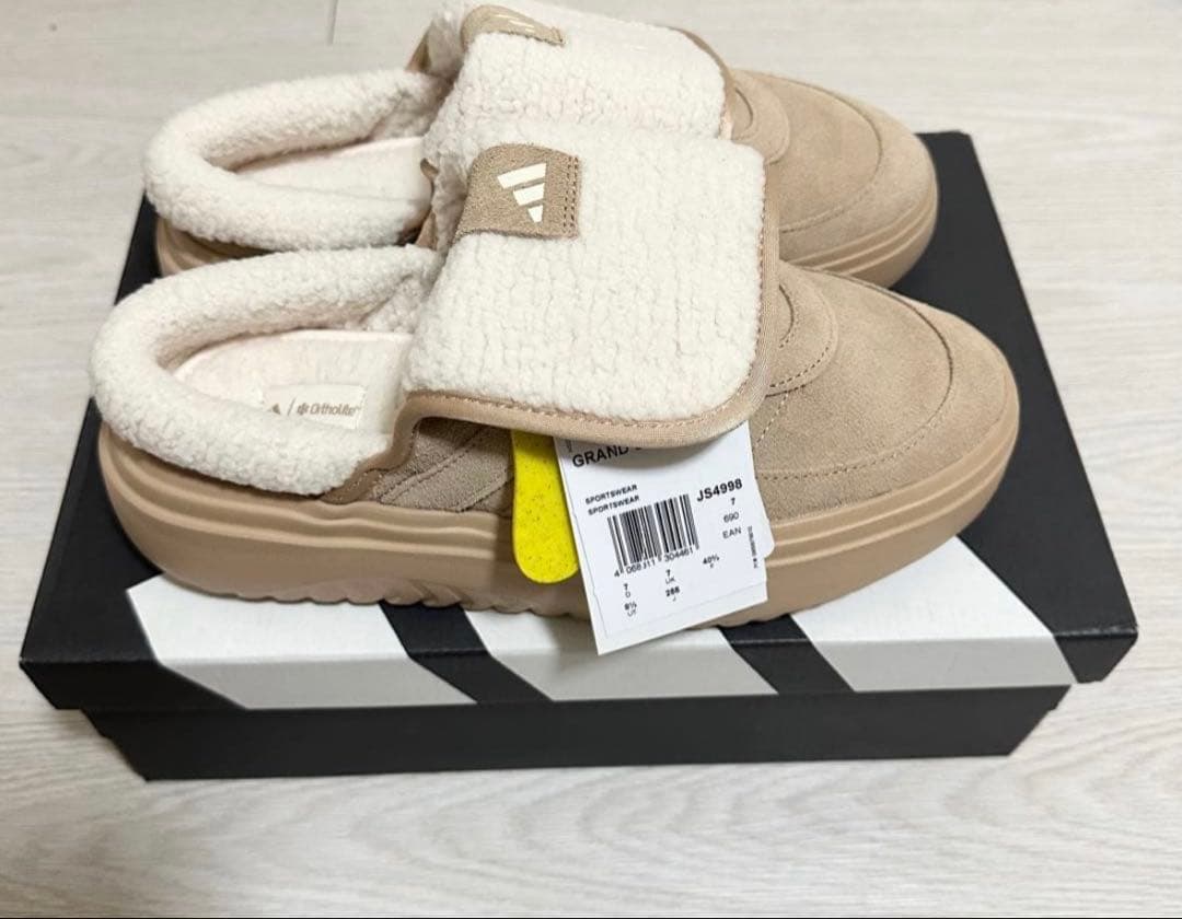 25.5cm 韓国限定adidas Grand Court Mule