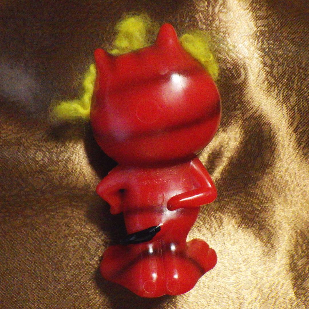 激レア【1970年】ヴィンテージ レッドデビル 猫 メッセージドール 毛