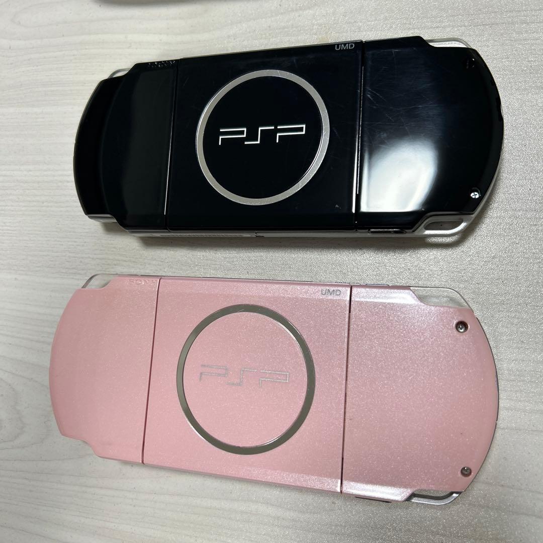 PSP本体（黒・ピンク）と周辺機器セット - メルカリ