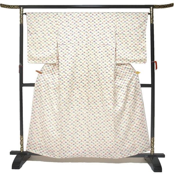 小紋 着物 袷 一方付け 型染 鹿 美品 裄64.5 M 新古品 sn1904 - メルカリ