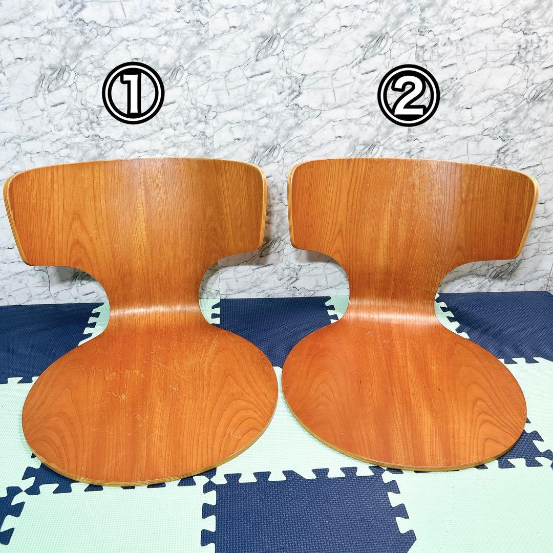 廃盤 天童木工 KABUTOカブト 剣持勇 座椅子 プライウッド 4脚セット