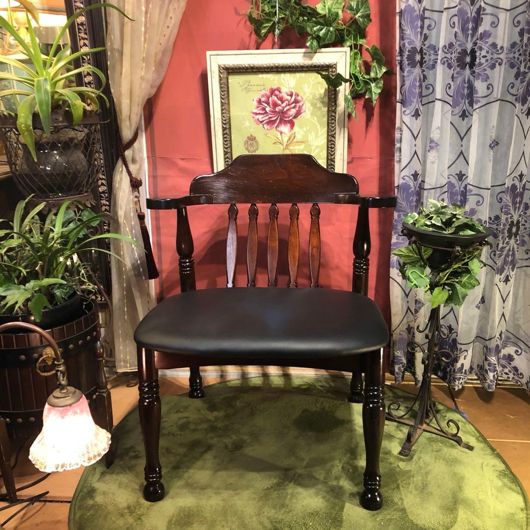 ぶみL -１ヴィンテージ スピンドルレッグ　80’s ショートアームチェア