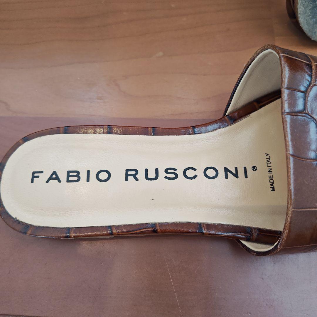 FABIO RUSCONI ブラウンサンダル 35 - メルカリ