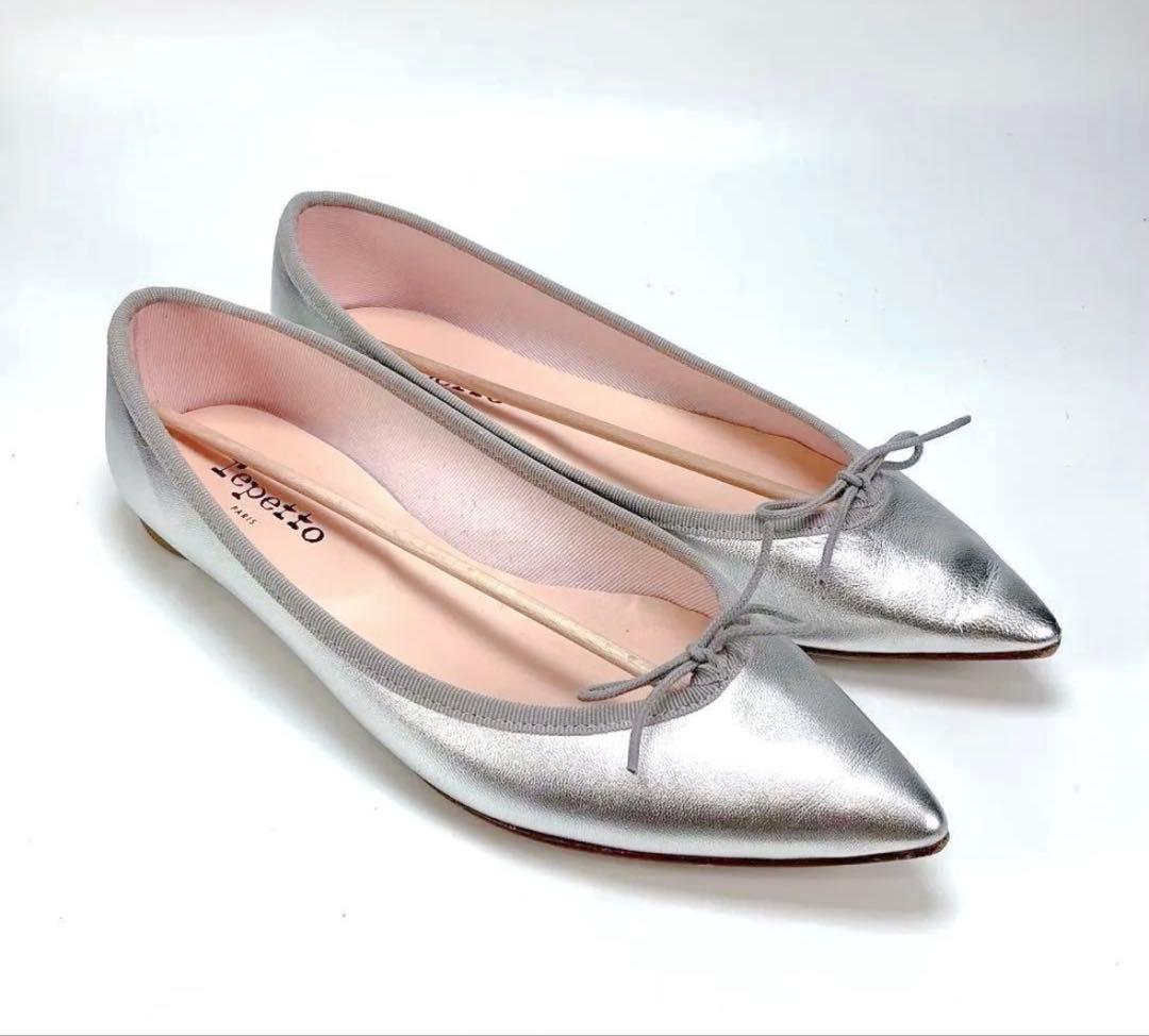 repetto バレエシューズ シルバー 38 最終値下げ - メルカリ