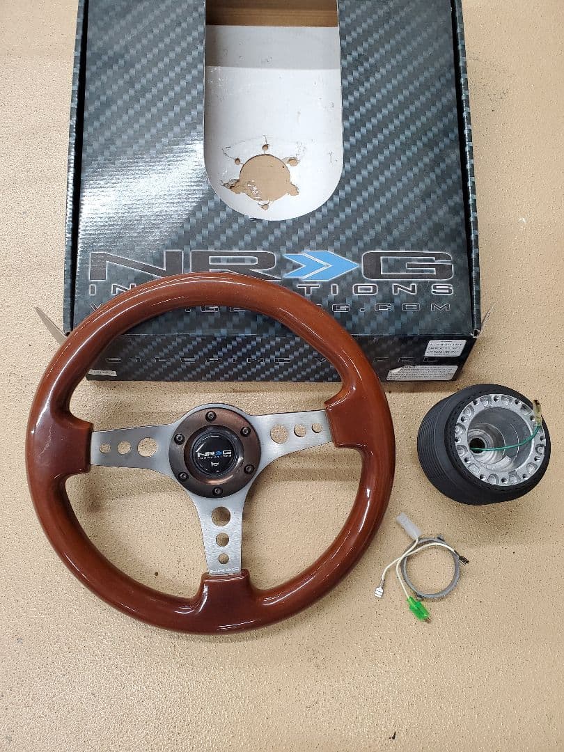 NRG ウッドステアリング 33パイ - メルカリ