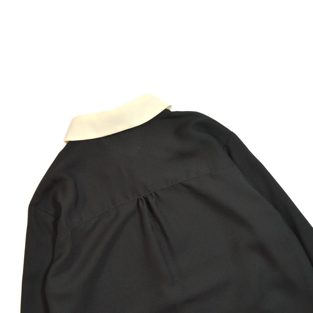 極美品】FRED PERRYフレッドペリー ピンタッククレリックシャツM黒