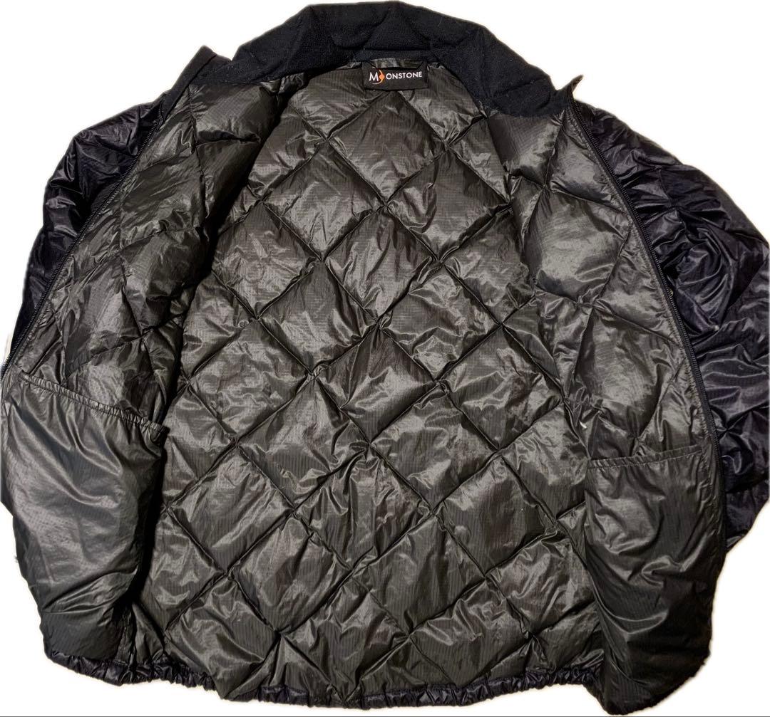 90s MOONSTONE ダイヤキルティング ブラックダウンジャケット S - メルカリ