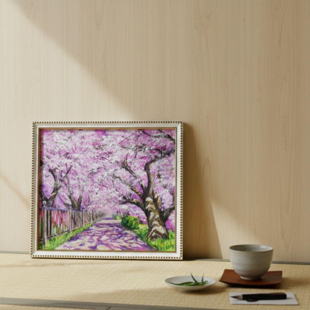 油絵 油彩 油彩画 絵 絵画 【春のトンネル】 - メルカリ