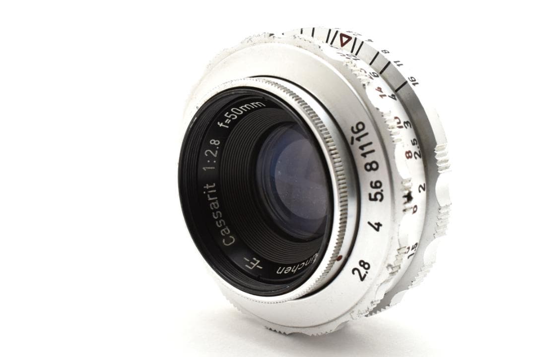 ★超希少★STEINHEIL MUNCHEN CASSARIT50mmf2.8 VTG Steinheil Munchen Cassar 2.8 36 mm Camera Lens & Shade Germany