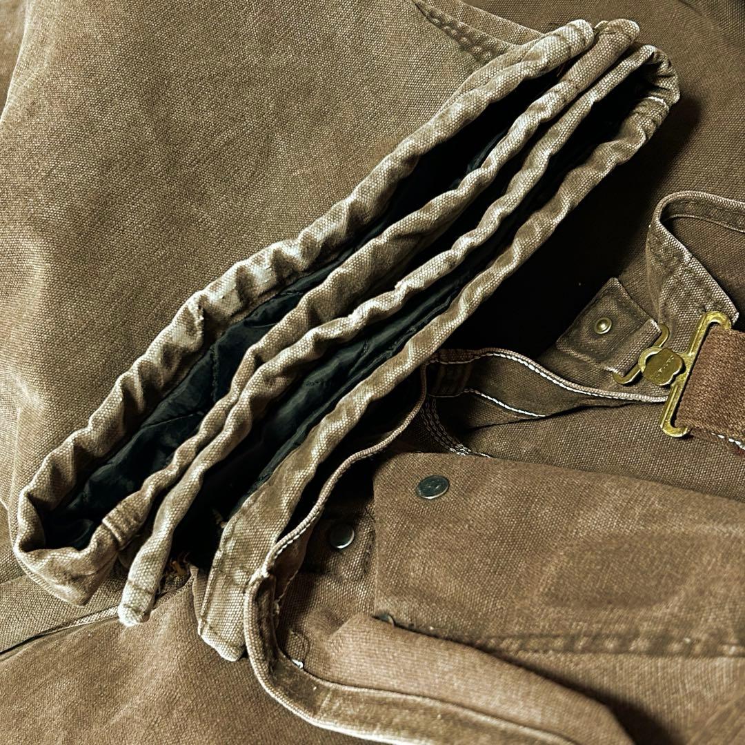 カーハートオーバーオールダブルニーダック地ペインターパンツw50革