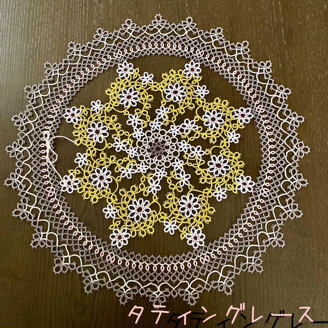 タティングレース ドイリー ハンドメイド レース編み ドイリー - メルカリ