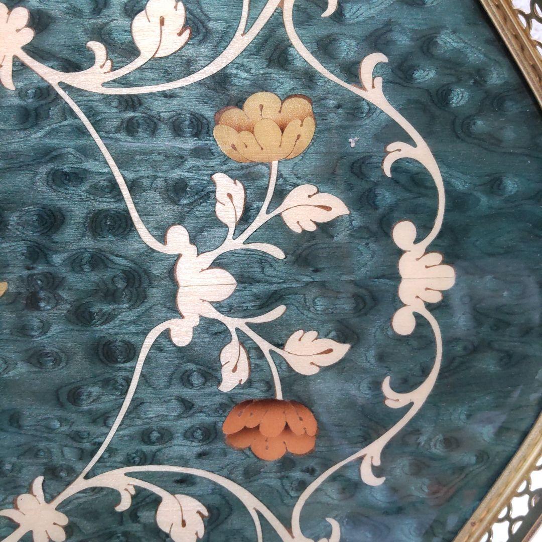 新品未使用】【大幅値下げ】アンティーク イタリア製 象嵌細工 トレー