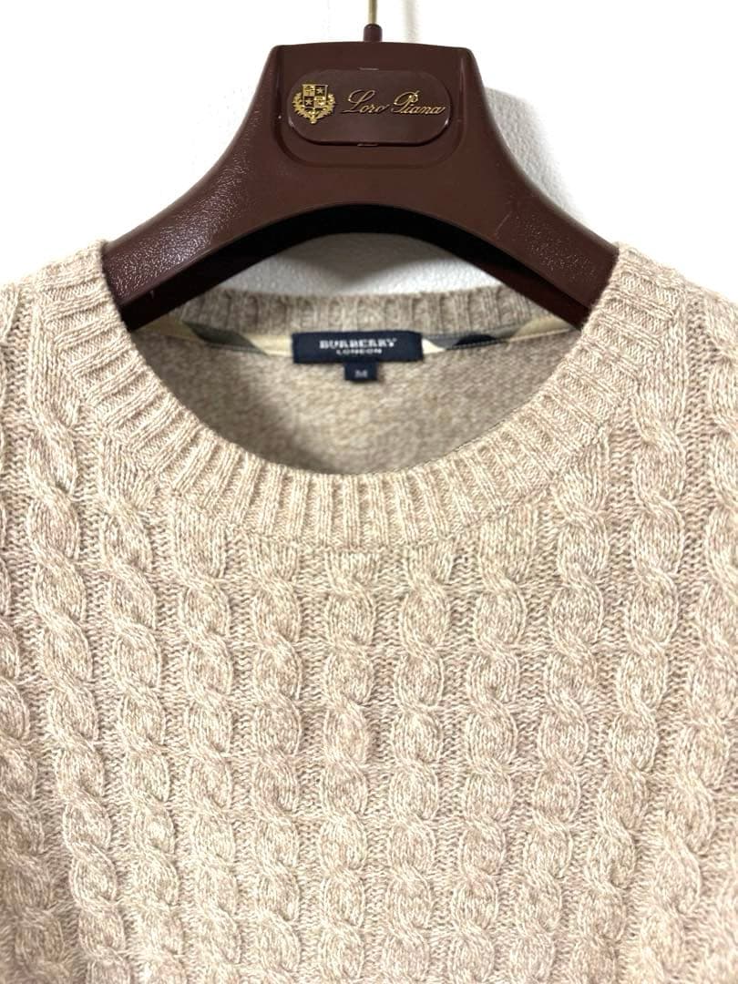 セール✨新品✨ブルネロクチネリバーバリーロンドン ケーブルニット M