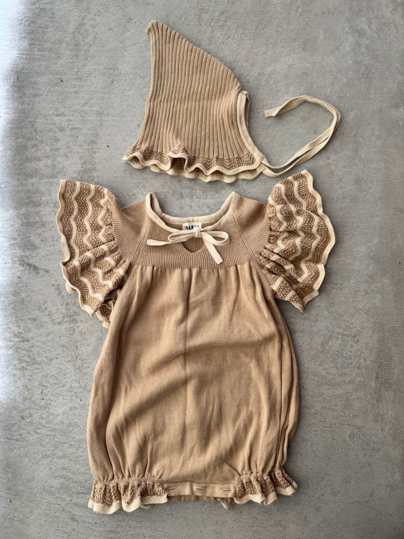 MABLI ロンパース　ボンネット　セット mabli ロンパース ボンネット セット 18m MABLI 小人ロンパース