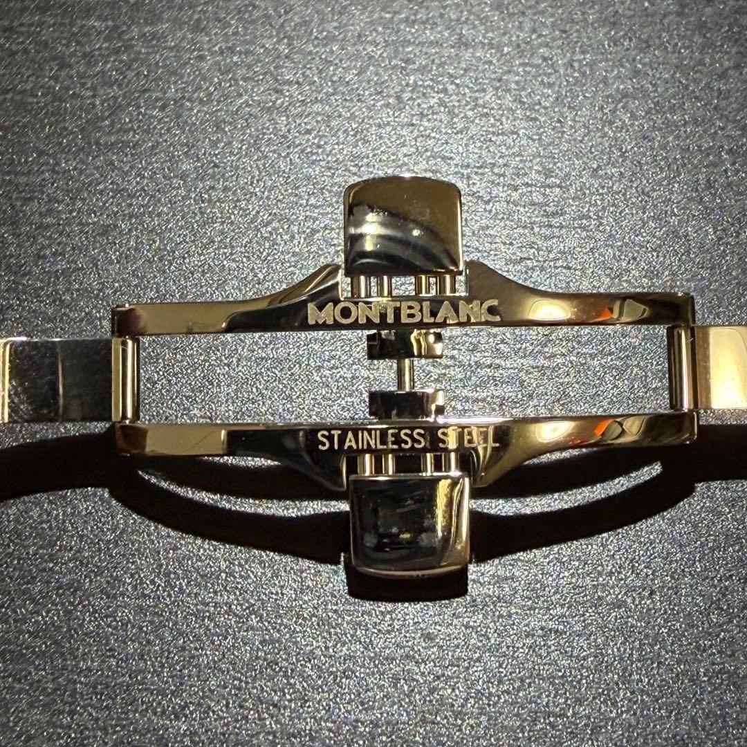 モンブラン MONTBLANC ブラックレザーベルト Dバックル付き