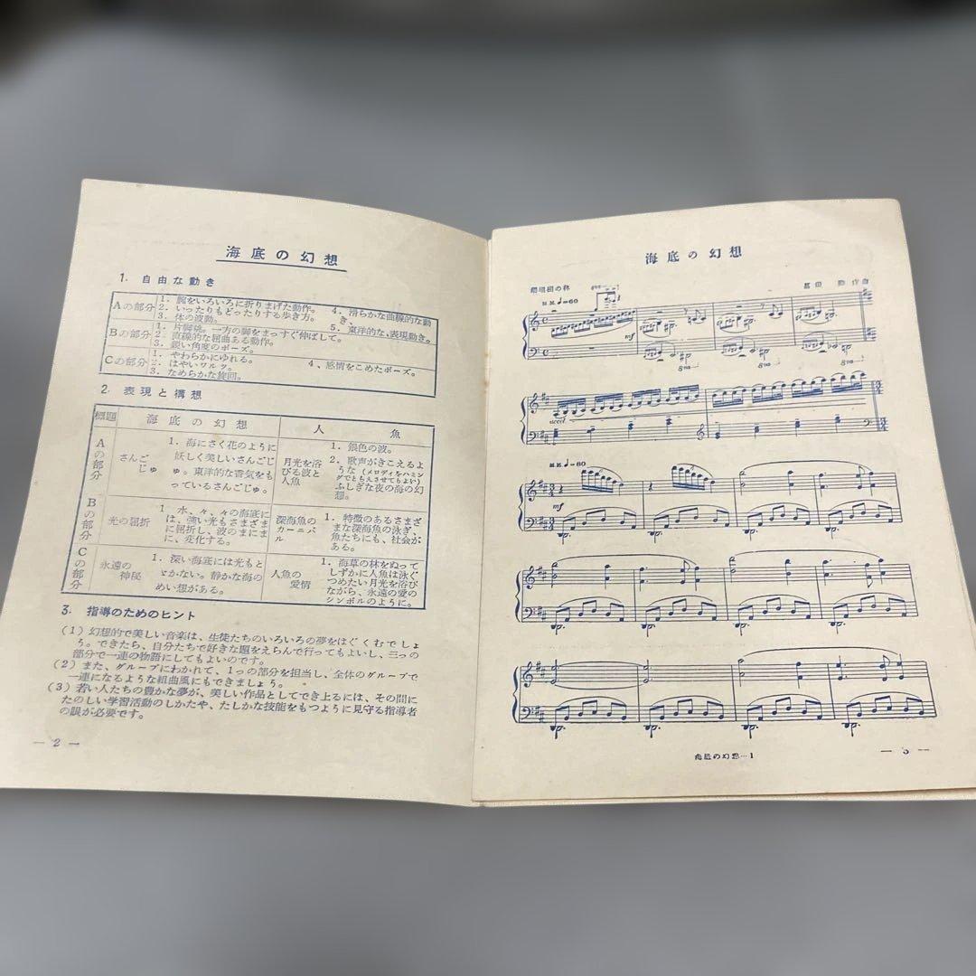 【極稀少】SP盤 平井康三郎・富田勲 作曲「リズム運動」楽譜付 文部省準拠