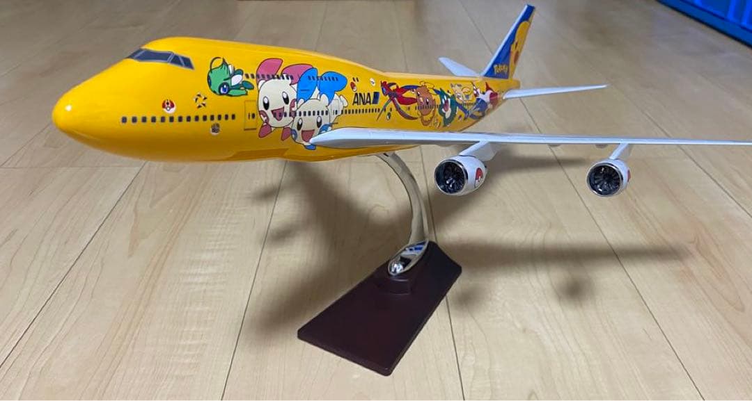 最安値》ANA ポケモンジェットB747-400 1/150 全長約50cm！ - メルカリ