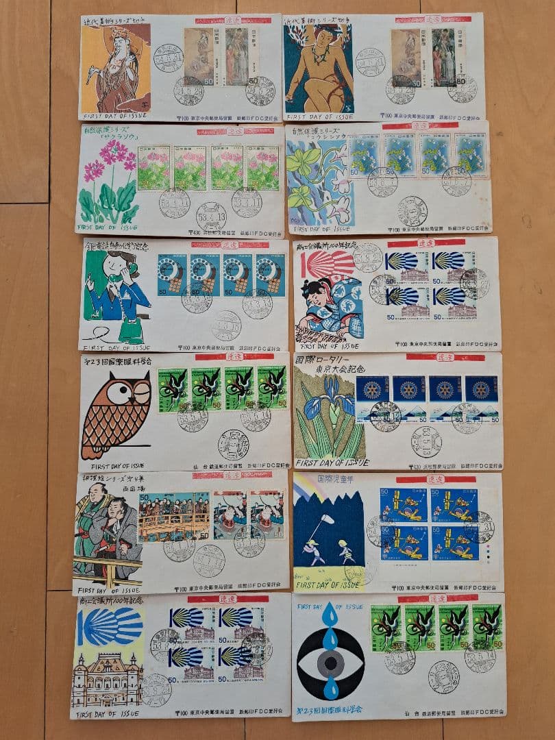 (マッサーはやし)　初日カバー　松屋木版　219通　日本