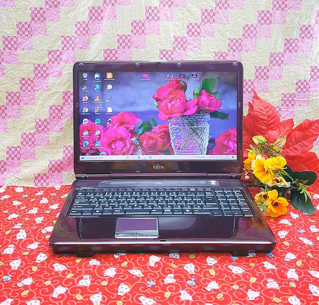 極上品/美品/大容量HDD1TB新Win11搭載！ワインレッド色/動画u0026画像